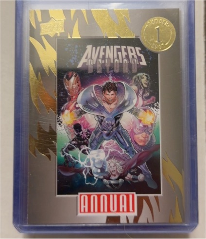 2023-24 Upper Deck Marvel Annual #N1S-11 Avengers: Beyond #1 Number 1 Spot — front