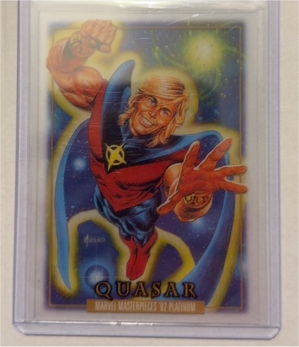 2024 Marvel Masterpieces '92 Platinum #72 Quasar — front