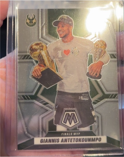 2021-22 Panini Mosaic #296 Giannis Antetokounmpo Finals MVP — front