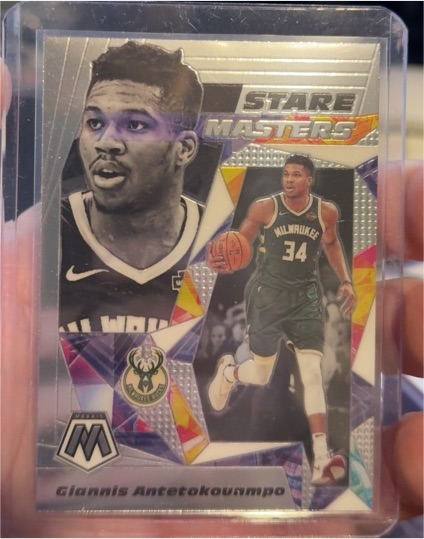2019-20 Panini Mosaic Stare Masters #25 Giannis Antetokounmpo — front