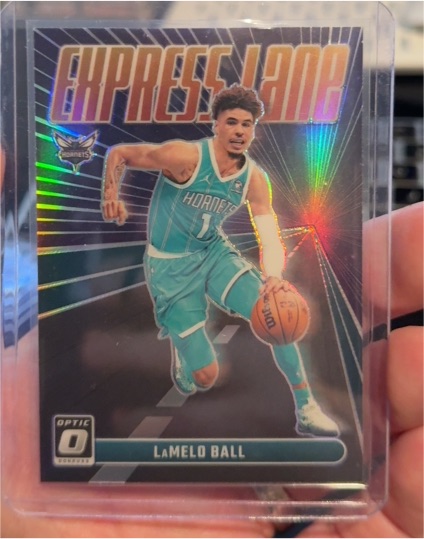 2023-24 Panini Donruss Optic Express Lane Purple Prizm #6 LaMelo Ball — front