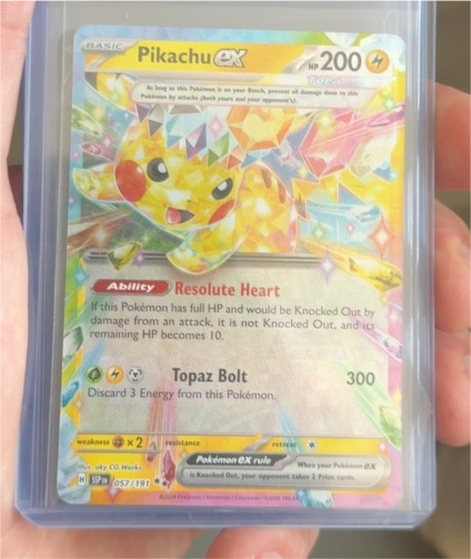 2024 Pokémon TCG Sv08: Surging Sparks #057 Pikachu ex — front