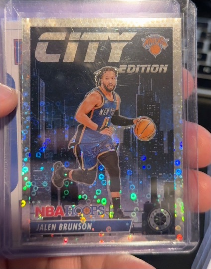 2023-24 Panini NBA Hoops Premium Stock City Edition #21 Jalen Brunson — front