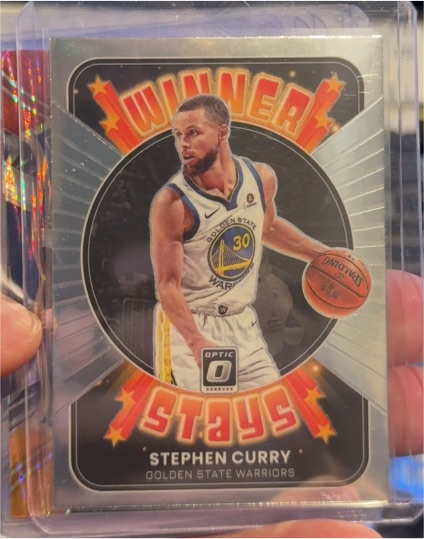 2021-22 Donruss Optic #4 Stephen Curry Winner Stays — front