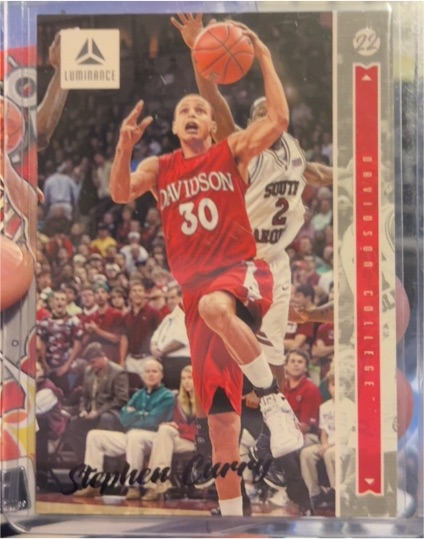 2022-23 Panini Chronicles Draft Picks Luminance #46 Stephen Curry Davidson Wildcats — front