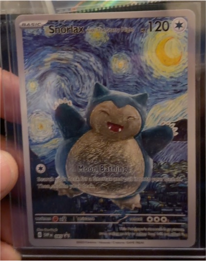 Snorlax Starry Night Van Gogh Custom Card — front