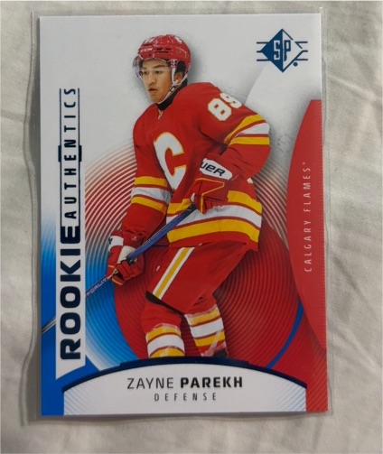 2025-26 Upper Deck SP Rookie Authentics Blue #133 Zayne Parekh — front