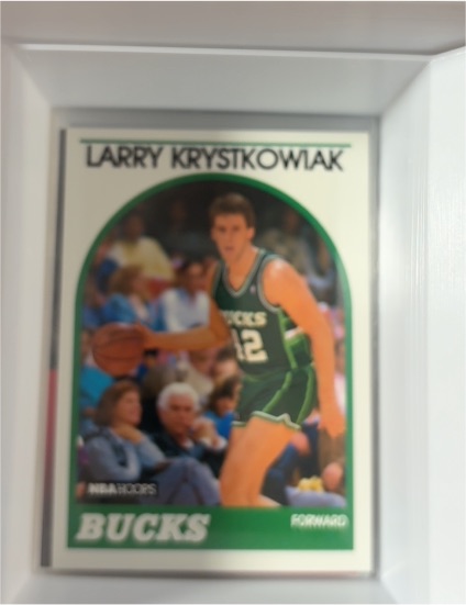 1989-90 Hoops #258 Larry Krystkowiak Milwaukee Bucks — front