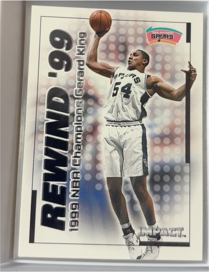 1999-00 SkyBox Impact Rewind '99 #9RN Gerard King — front