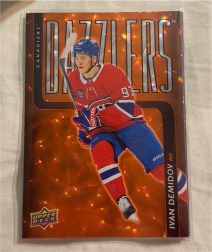 2025-26 Upper Deck Series 1 Dazzlers Orange #DZ-18 Ivan Demidov — front