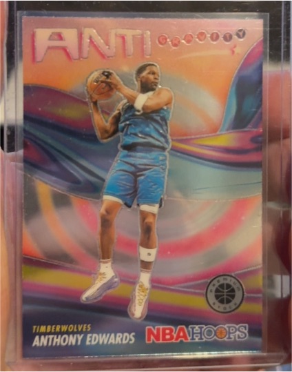2023-24 Panini NBA Hoops Premium Stock #14 Anthony Edwards — front