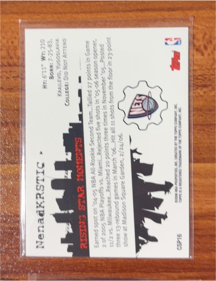 2006 Topps Clutch City NBA Basketball Nenad Krstic #CSP16 — front