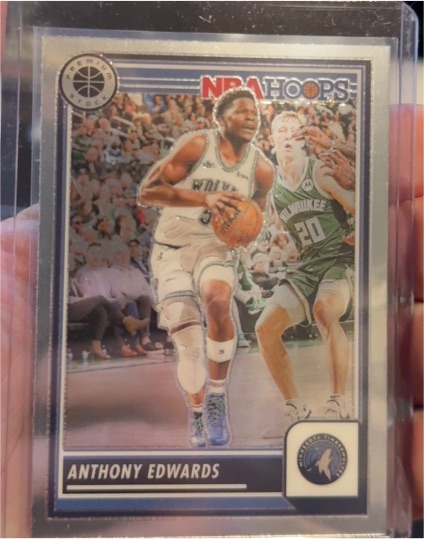 2023-24 Panini NBA Hoops Premium Stock #87 Anthony Edwards — front