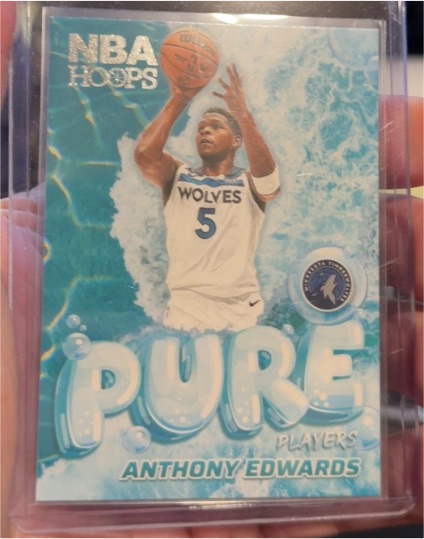 2024 Panini NBA Hoops #4 Anthony Edwards Pure Players Winter — front