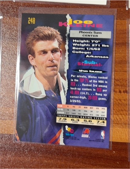 1993-94 Topps Stadium Club #248 Joe Kleine — front
