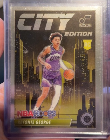 2023-24 Panini NBA Hoops Premium Stock City Edition #16 Keyonte George — front