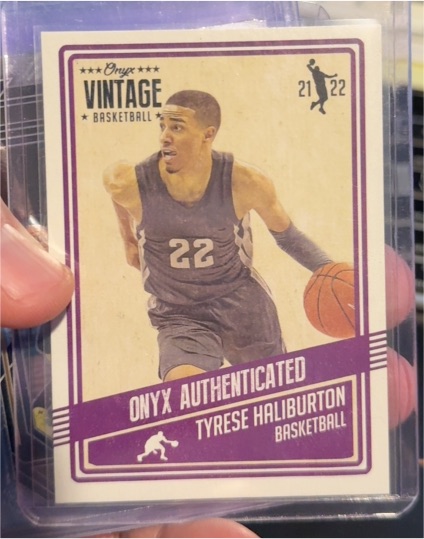 2021-22 Onyx Vintage Basketball #VBTH Tyrese Haliburton — front