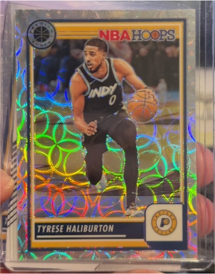 2023-24 Panini NBA Hoops Premium Stock #201 Tyrese Haliburton — front