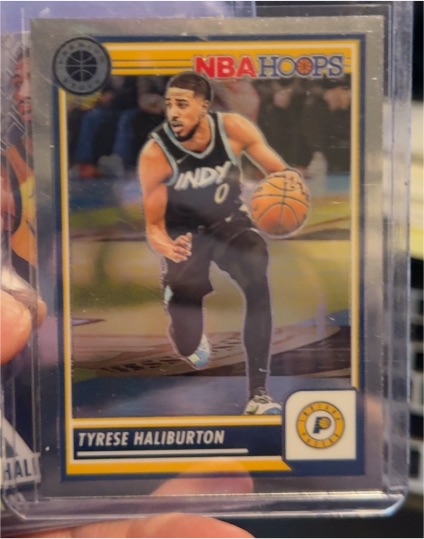 2023-24 Panini NBA Hoops Premium Stock #201 Tyrese Haliburton — front