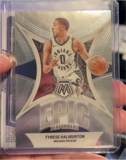 2023-24 Panini Mosaic Epic Performers #4 Tyrese Haliburton — front