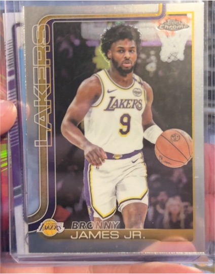 2025-26 Topps Chrome #182 Bronny James Jr. — front