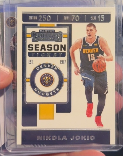 2019-20 Panini Contenders Season Ticket #85 Nikola Jokic — front