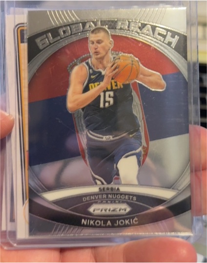 2023-24 Panini Prizm #3 Nikola Jokic Global Reach — front