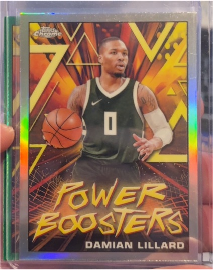 2023-24 Topps Chrome #PB-14 Damian Lillard Power Boosters — front