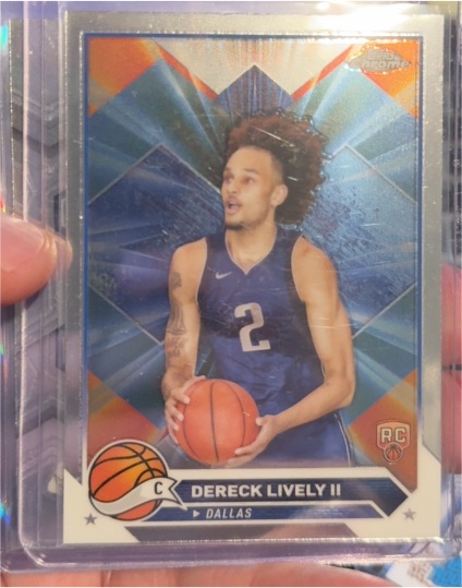 2023-24 Topps Chrome #92 Dereck Lively II Rookie Dallas Mavericks — front