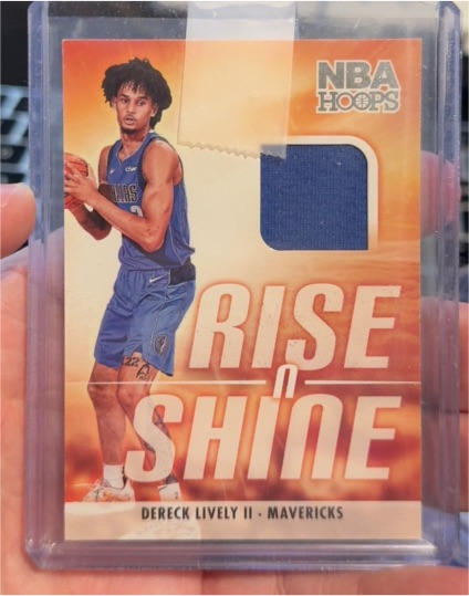 2023-24 Panini NBA Hoops #RS-DLI Dereck Lively II Rise n Shine Memorabilia — front