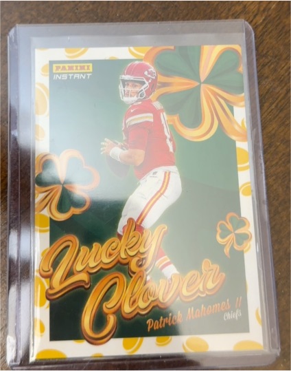 2025 Panini Instant #1 Patrick Mahomes II Lucky Clover — front