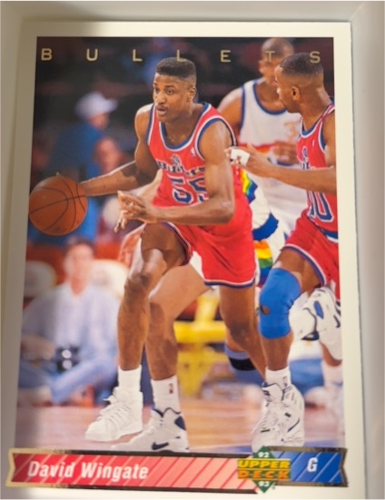 1992-93 Upper Deck #303 David Wingate Washington Bullets — front