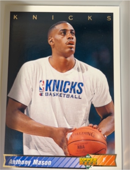 1992-93 Upper Deck #239 Anthony Mason — front