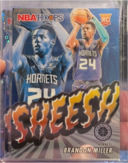 2023-24 Panini NBA Hoops Premium Stock #25 Brandon Miller Sheesh Silver Prizm Rookie Card — front