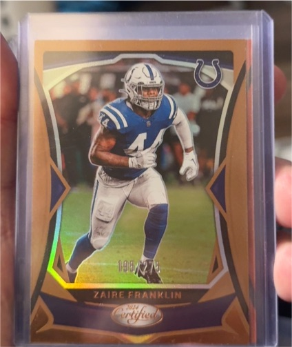 2024 Panini Certified #99 Zaire Franklin — front