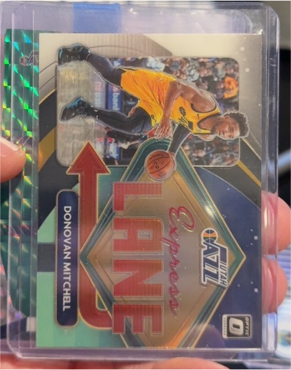 2020-21 Donruss Optic #14 Donovan Mitchell Express Lane Utah Jazz — front