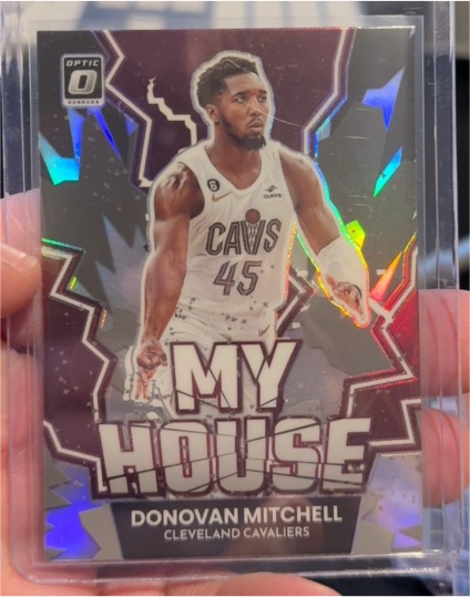 2022-23 Donruss Optic #1 Donovan Mitchell My House Cleveland Cavaliers — front