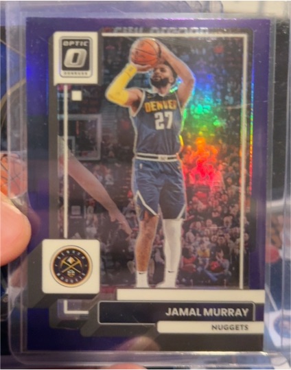 2022-23 Panini Donruss Optic #42 Jamal Murray Purple Shock Prizm — front