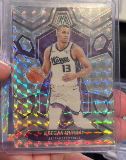 2023-24 Panini Mosaic Silver Mosaic Prizm #126 Keegan Murray — front