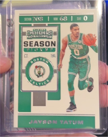 2019-20 Panini Contenders Season Ticket #43 Jayson Tatum — front