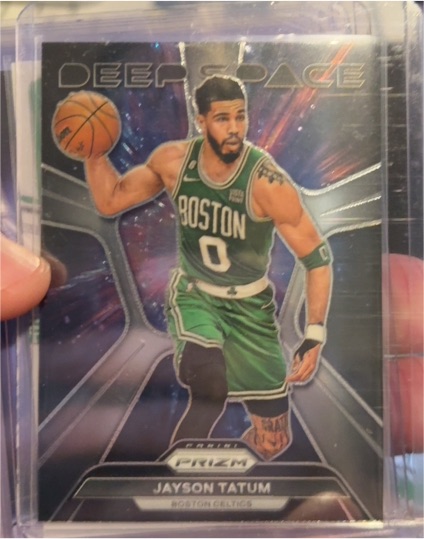 2023-24 Panini Prizm #10 Jayson Tatum Deep Space Silver Prizm — front