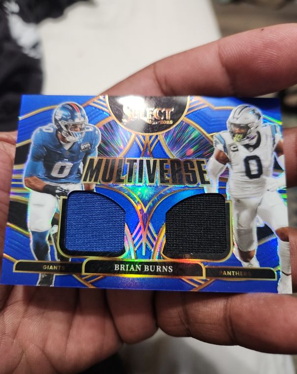 2025 Panini Select #MVJ-BBS Brian Burns Multiverse Dual Patch — front