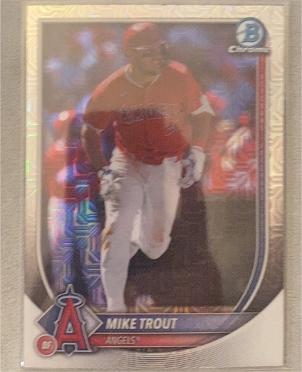 2025 Bowman Chrome #1 Mike Trout — front