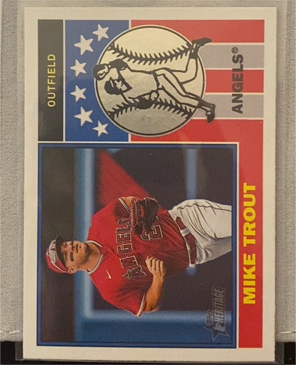 2025 Topps Heritage #76PI-12 Mike Trout — front