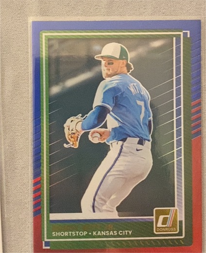 2025 Donruss #27 Bobby Witt Jr. Red & Blue — front