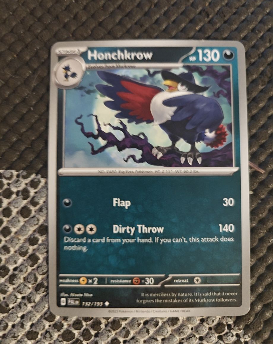 2023 Pokémon Paldea Evolved #132 Honchkrow — front
