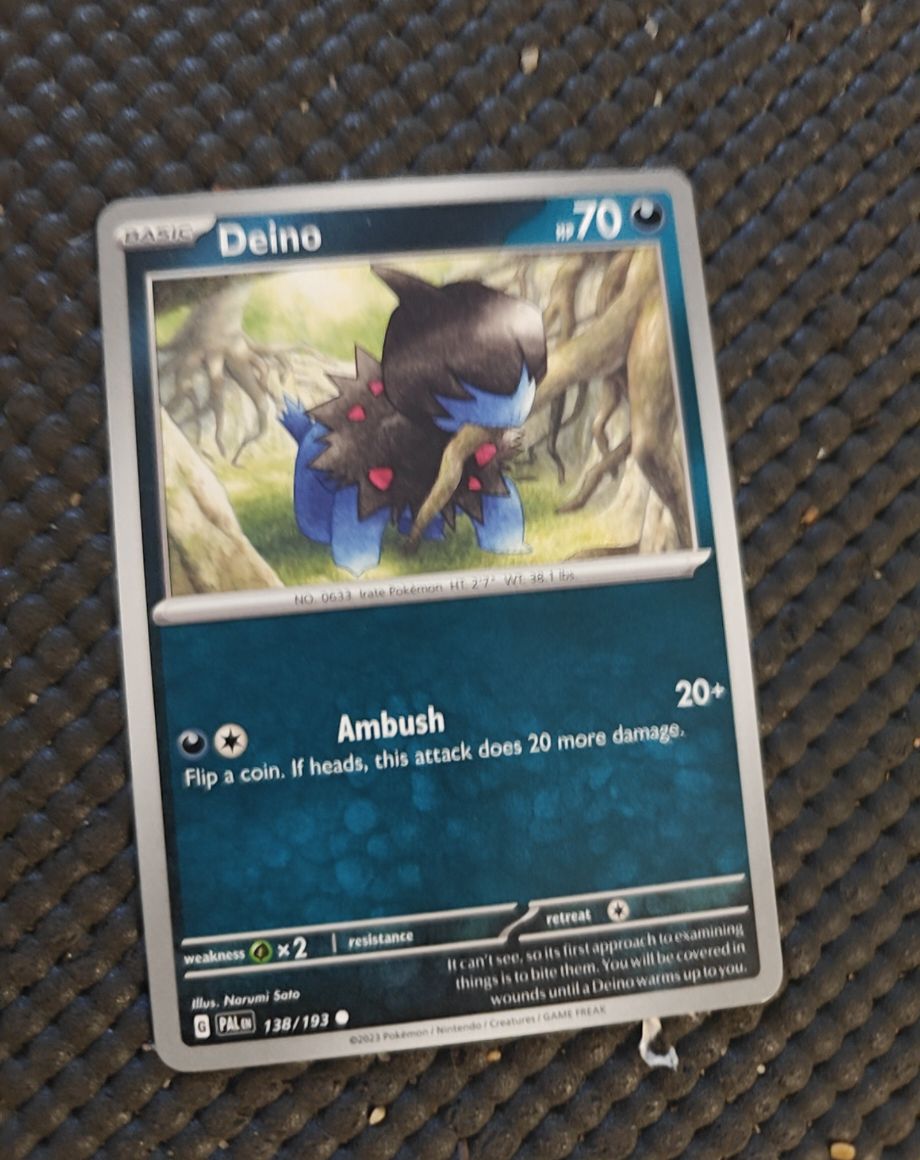 2023 Pokémon Scarlet & Violet Paldea Evolved #138 Deino — front
