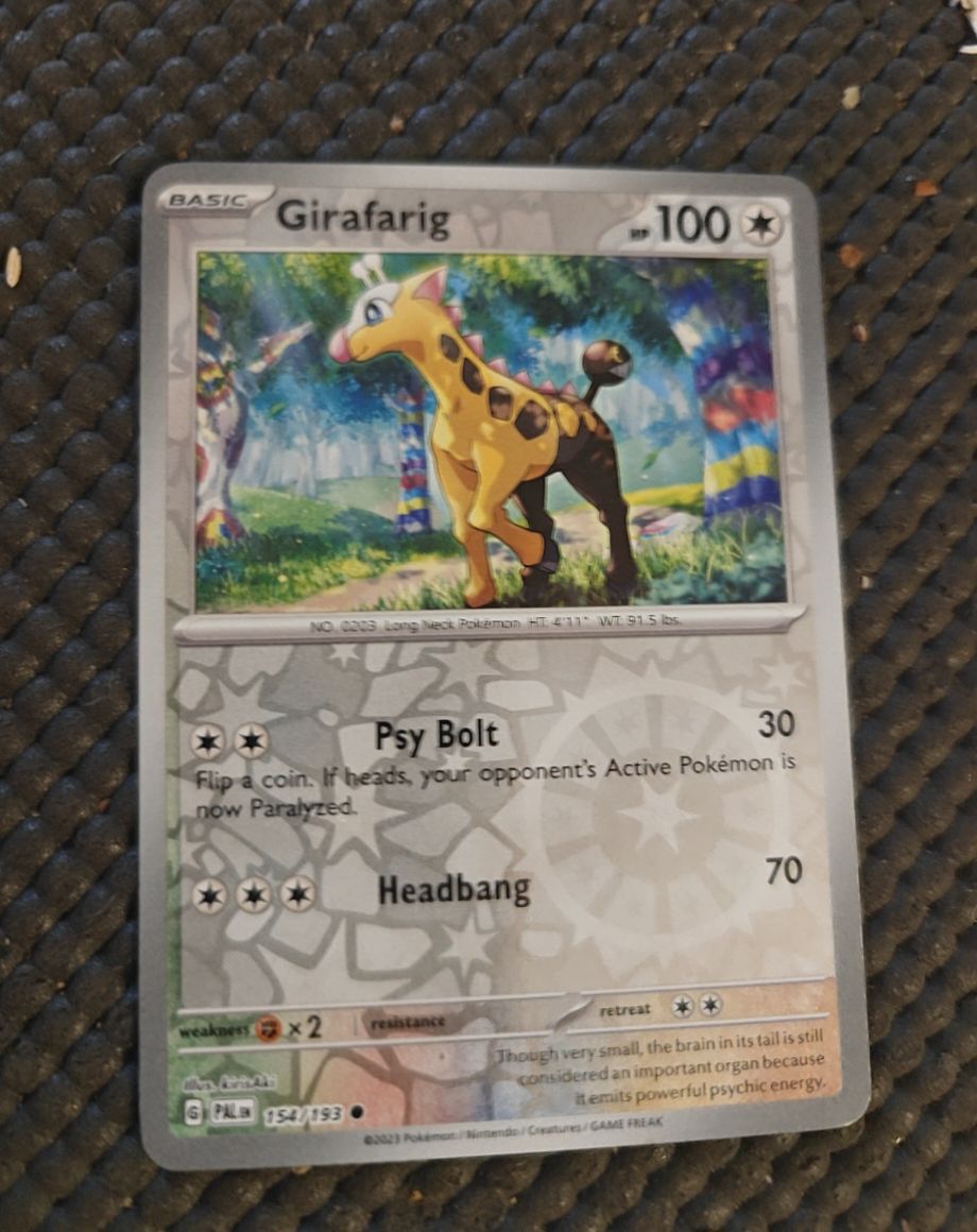 2023 Pokémon Paldea Evolved #154 Girafarig — front