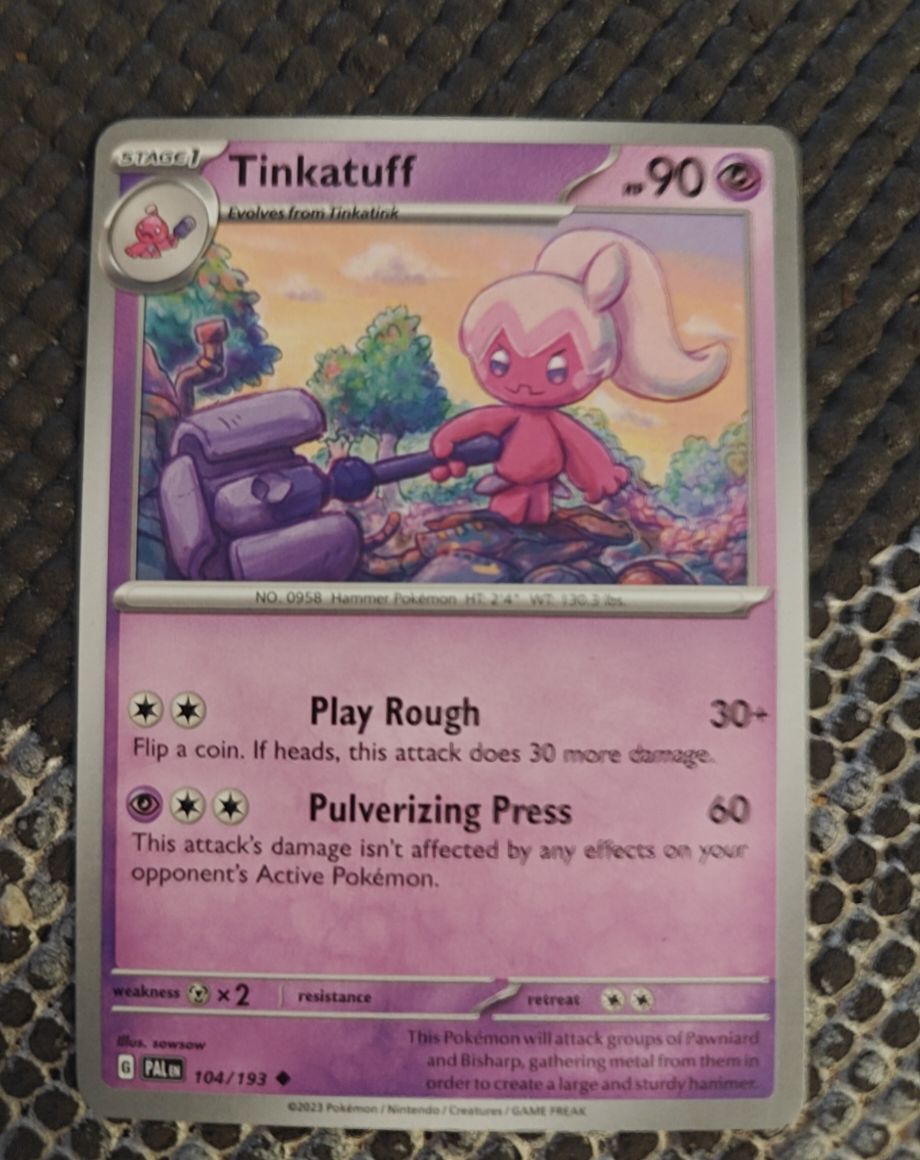 2023 Pokemon Paldea Evolved #104 Tinkatuff — front
