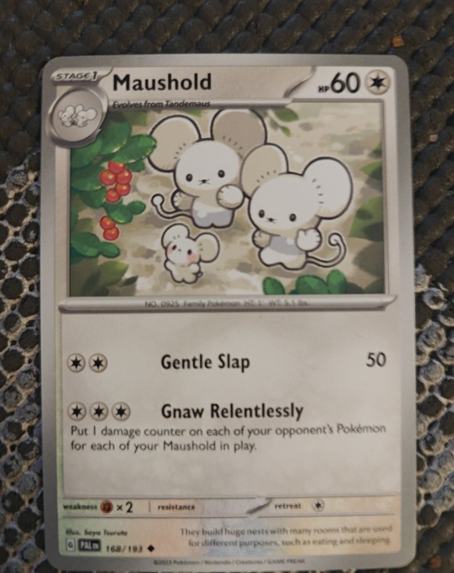 2023 Pokemon Sv02: Paldea Evolved #168 Maushold — front